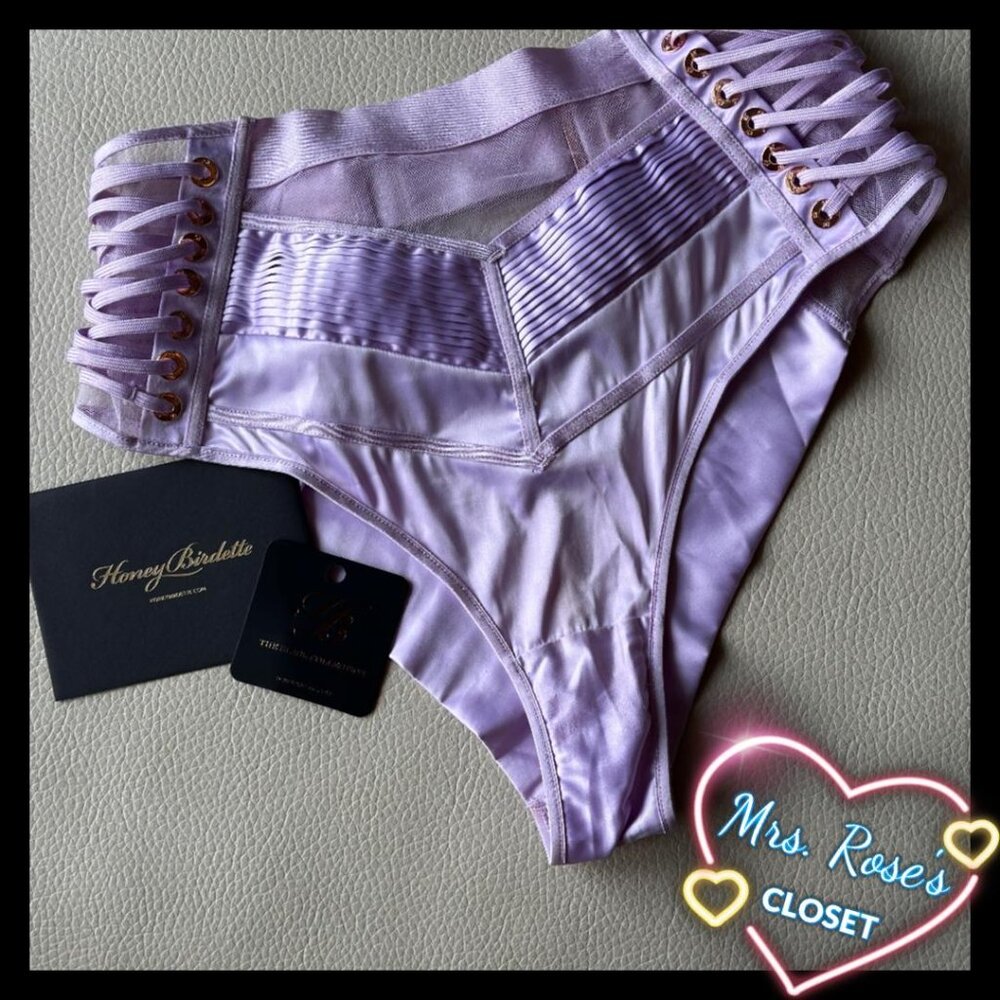 *RARE COLLECTOR ITEM* Honey Birdette Jerry Icy Violet Panty, Size Medium